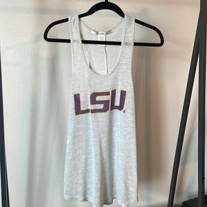 Sparkle grey lsu tank